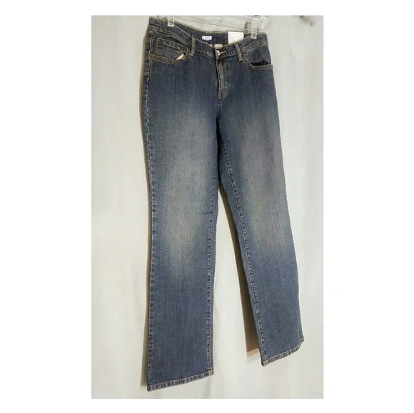 Liz Claiborne Blue Chelsea Straight Leg Jeans 12 - Picture 5 of 8